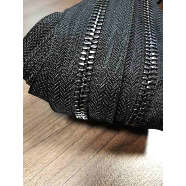 Молния металл TECHNO рулонная 8 мм черный/черный (OTB) фото